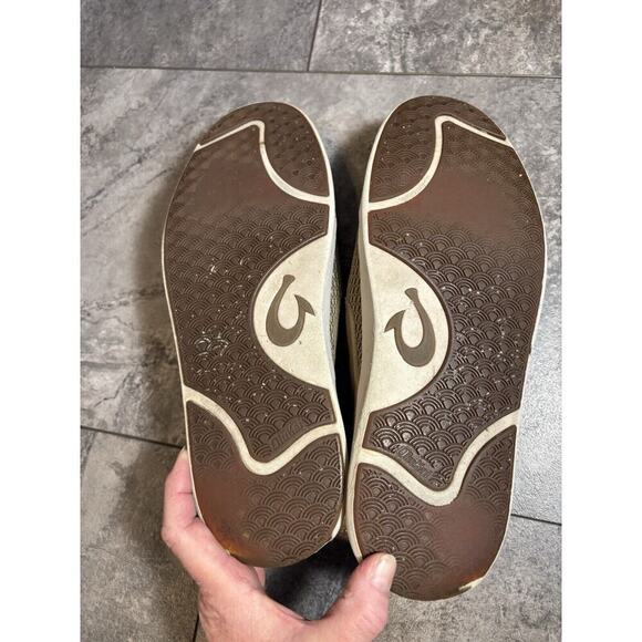 Olukai Lae'Ahi Tan Beige Slip On Shoes Sneakers Mens Size 8.5 Casual Comfort - Picture 6 of 8